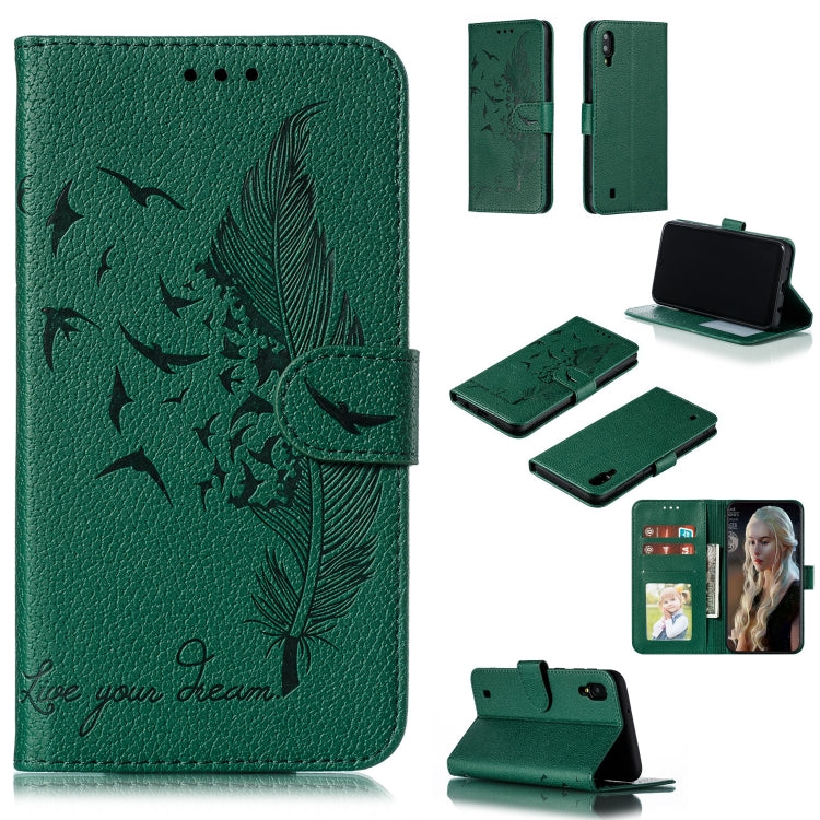 Custodia portafoglio in pelle flip per Samsung Galaxy M20