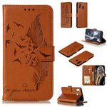 Custodia portafoglio in pelle flip per Samsung Galaxy M20