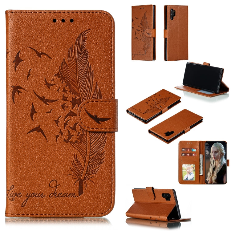 Custodia portafoglio in pelle flip per Galaxy Note10+