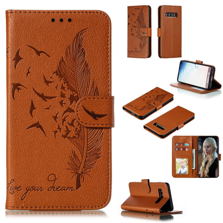 Custodia portafoglio in pelle flip per Samsung Galaxy S10e