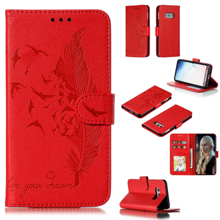 Custodia portafoglio in pelle flip per Samsung Galaxy S10e