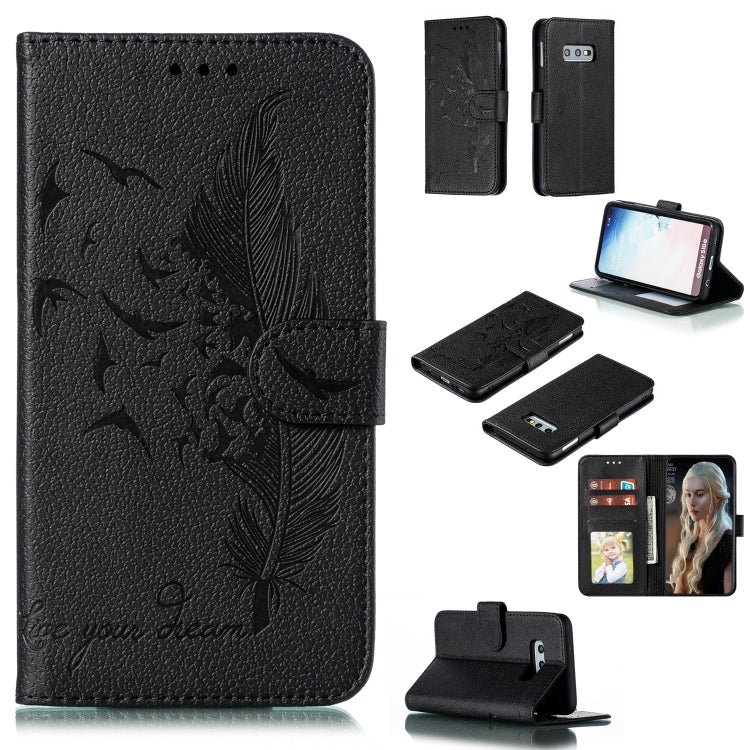 Custodia portafoglio in pelle flip per Samsung Galaxy S10e