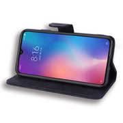 Custodia in pelle goffrata con motivo a doppia piegatura in vitello con portafoglio, porta carte e slot per carte, for Xiaomi Redmi 7A, for Xiaomi Redmi Note 6 / Note 6 Pro, for Xiaomi Redmi 6 / 6A, for Xiaomi Redmi K20 / K20 Pro                       ...