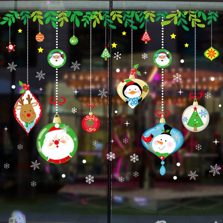 Decorazione dell'autoadesivo della parete del festival di Natale smontabile della porta di vetro della finestra