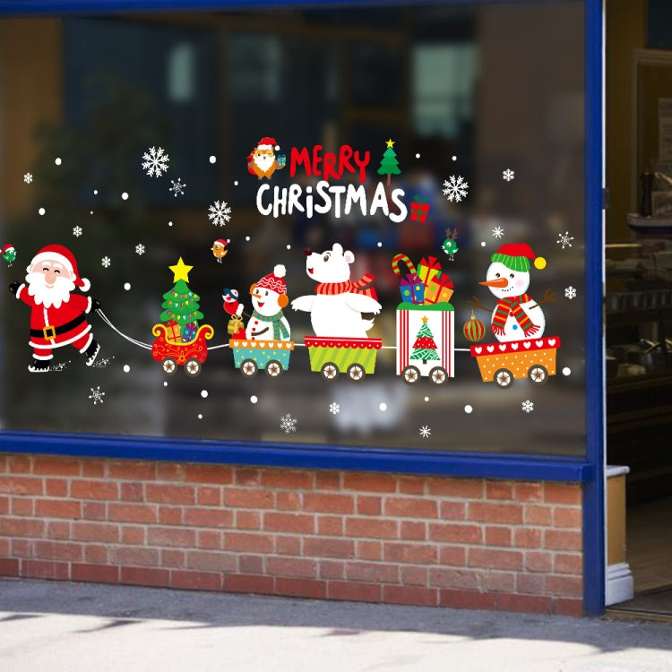 Decorazione dell'autoadesivo della parete del festival di Natale smontabile della porta di vetro della finestra