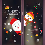 Decorazione dell'autoadesivo della parete del festival di Natale smontabile della porta di vetro della finestra