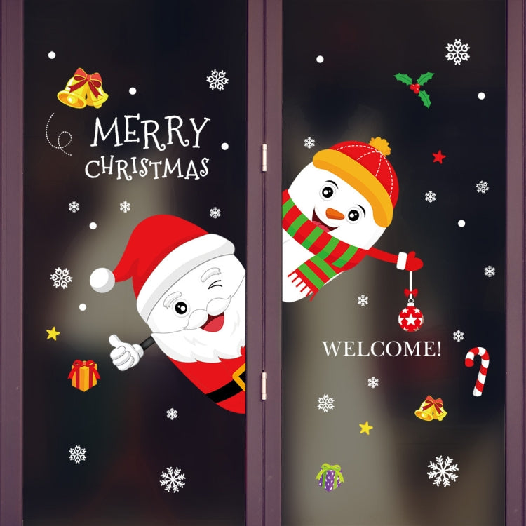 Decorazione dell'autoadesivo della parete del festival di Natale smontabile della porta di vetro della finestra