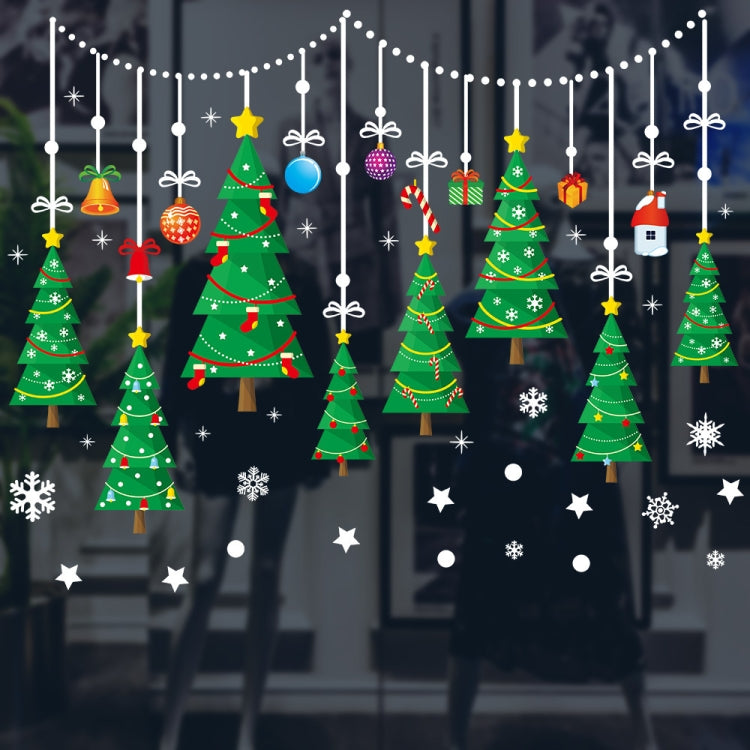 Decorazione dell'autoadesivo della parete del festival di Natale smontabile della porta di vetro della finestra