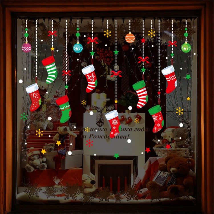 Decorazione dell'autoadesivo della parete del festival di Natale smontabile della porta di vetro della finestra
