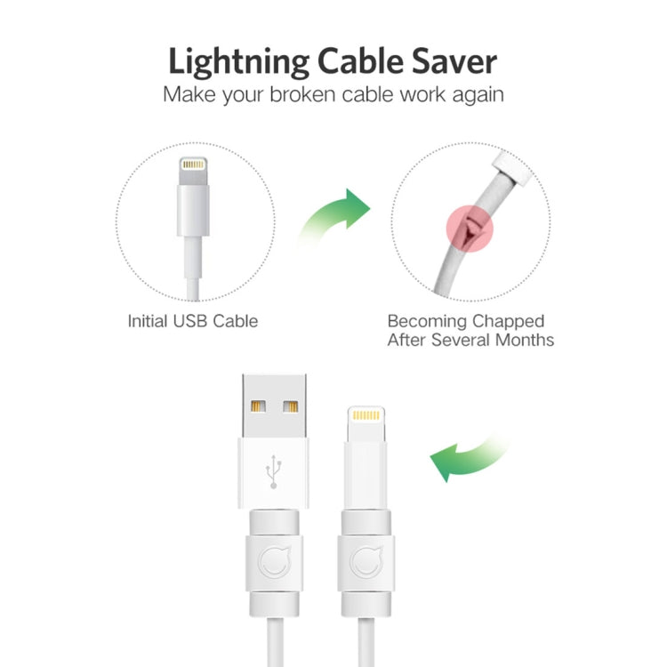 UGREEN LP127 6 pezzi di protezione anti-rottura per cavo dati per tutti i cavi dati originali Apple