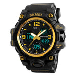SKMEI 1155B Orologio da polso multifunzionale da uomo con quadrante grande impermeabile per sport all'aria aperta