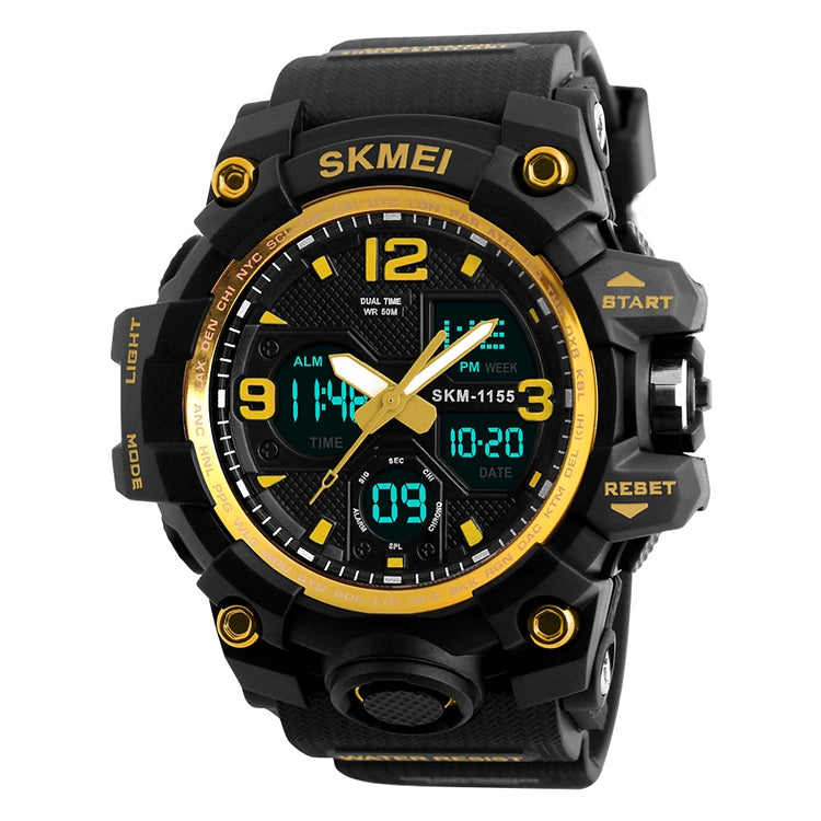 SKMEI 1155B Orologio da polso multifunzionale da uomo con quadrante grande impermeabile per sport all'aria aperta