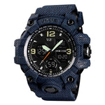 SKMEI 1155B Orologio da polso multifunzionale da uomo con quadrante grande impermeabile per sport all'aria aperta
