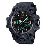 SKMEI 1155B Orologio da polso multifunzionale da uomo con quadrante grande impermeabile per sport all'aria aperta
