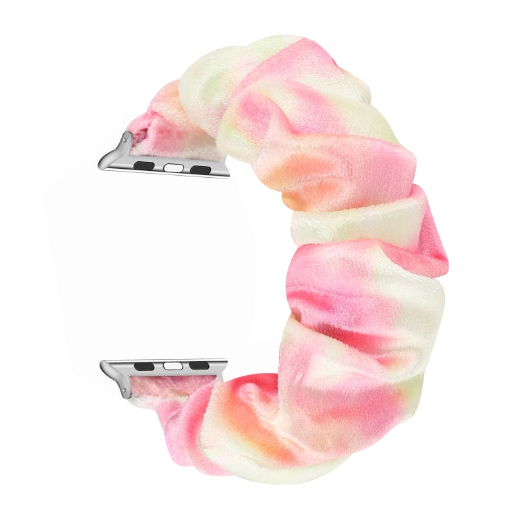 Cinturino per cinturino di ricambio con anello per capelli in flanella, For Apple Watch Ultra 49mm / Series 8&7 45mm / SE 2&6&SE&5&4 44mm / 3&2&1 42mm, For Apple Watch Series 7 45mm / 6 & SE & 5 & 4 44mm / 3 & 2 & 1 42mm