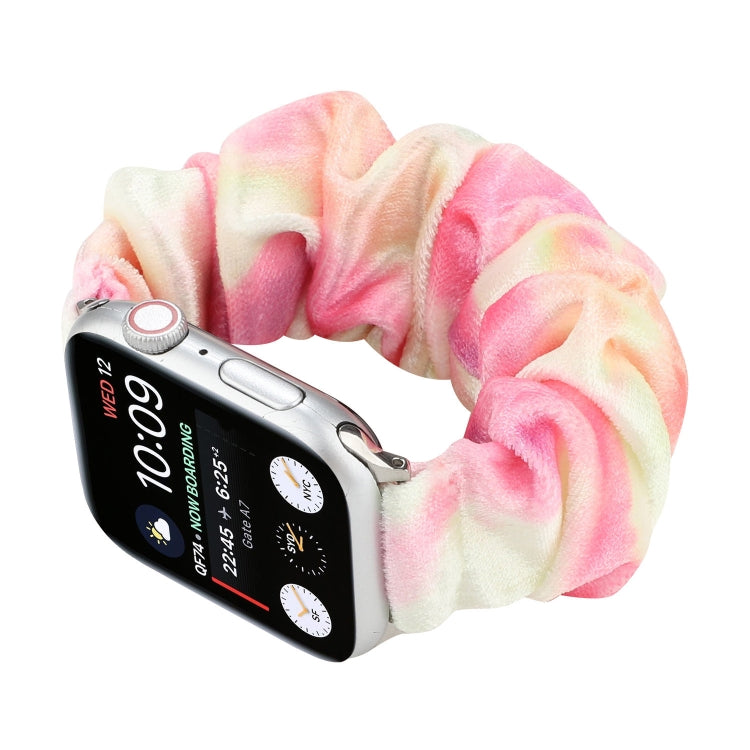 Cinturino per cinturino di ricambio con anello per capelli in flanella, For Apple Watch Ultra 49mm / Series 8&7 45mm / SE 2&6&SE&5&4 44mm / 3&2&1 42mm, For Apple Watch Series 7 45mm / 6 & SE & 5 & 4 44mm / 3 & 2 & 1 42mm