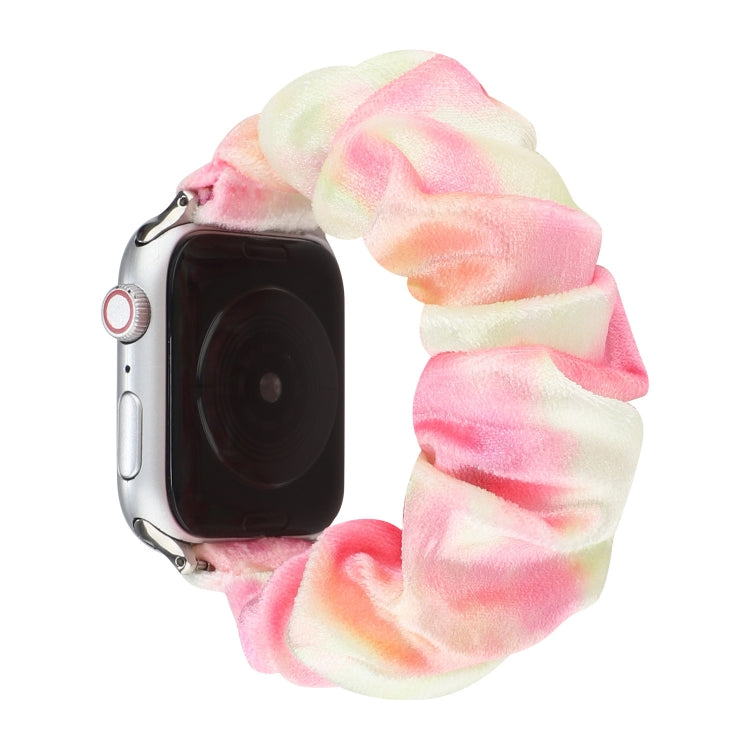 Cinturino per cinturino di ricambio con anello per capelli in flanella, For Apple Watch Ultra 49mm / Series 8&7 45mm / SE 2&6&SE&5&4 44mm / 3&2&1 42mm, For Apple Watch Series 7 45mm / 6 & SE & 5 & 4 44mm / 3 & 2 & 1 42mm