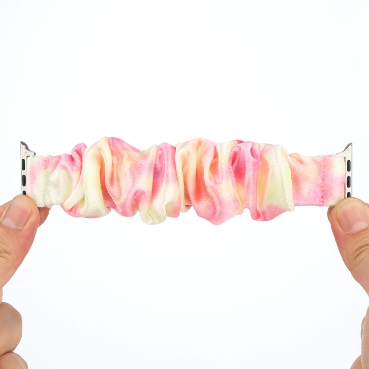 Cinturino per cinturino di ricambio con anello per capelli in flanella, For Apple Watch Ultra 49mm / Series 8&7 45mm / SE 2&6&SE&5&4 44mm / 3&2&1 42mm, For Apple Watch Series 7 45mm / 6 & SE & 5 & 4 44mm / 3 & 2 & 1 42mm