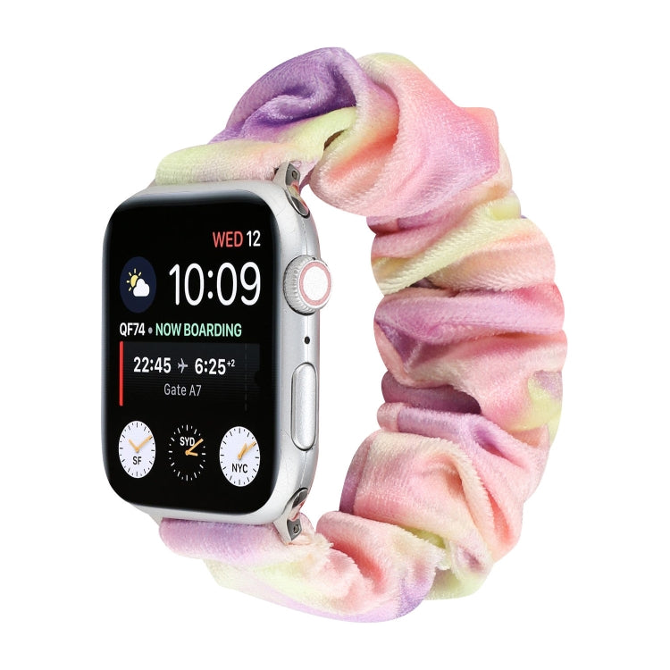 Cinturino per cinturino di ricambio con anello per capelli in flanella, For Apple Watch Ultra 49mm / Series 8&7 45mm / SE 2&6&SE&5&4 44mm / 3&2&1 42mm, For Apple Watch Series 7 45mm / 6 & SE & 5 & 4 44mm / 3 & 2 & 1 42mm