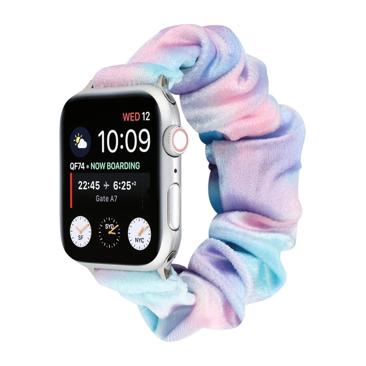 Cinturino per cinturino di ricambio con anello per capelli in flanella, For Apple Watch Ultra 49mm / Series 8&7 45mm / SE 2&6&SE&5&4 44mm / 3&2&1 42mm, For Apple Watch Series 7 45mm / 6 & SE & 5 & 4 44mm / 3 & 2 & 1 42mm