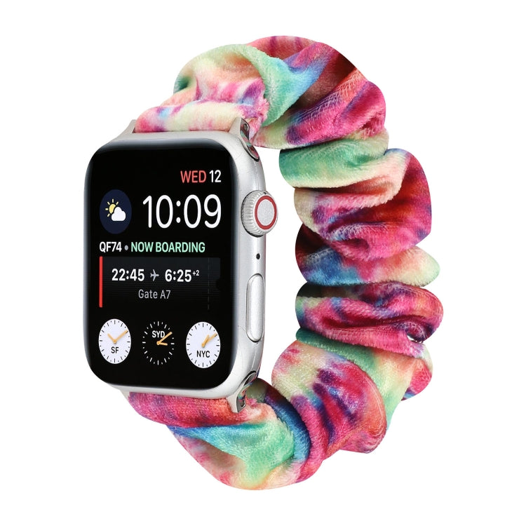 Cinturino per cinturino di ricambio con anello per capelli in flanella, For Apple Watch Ultra 49mm / Series 8&7 45mm / SE 2&6&SE&5&4 44mm / 3&2&1 42mm, For Apple Watch Series 7 45mm / 6 & SE & 5 & 4 44mm / 3 & 2 & 1 42mm
