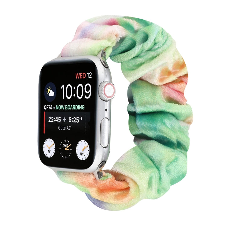 Cinturino per cinturino di ricambio con anello per capelli in flanella, For Apple Watch Ultra 49mm / Series 8&7 45mm / SE 2&6&SE&5&4 44mm / 3&2&1 42mm, For Apple Watch Series 7 45mm / 6 & SE & 5 & 4 44mm / 3 & 2 & 1 42mm