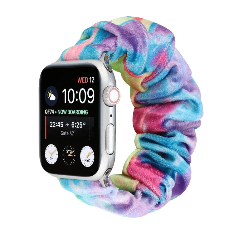 Cinturino per cinturino di ricambio con anello per capelli in flanella, For Apple Watch Ultra 49mm / Series 8&7 45mm / SE 2&6&SE&5&4 44mm / 3&2&1 42mm, For Apple Watch Series 7 45mm / 6 & SE & 5 & 4 44mm / 3 & 2 & 1 42mm