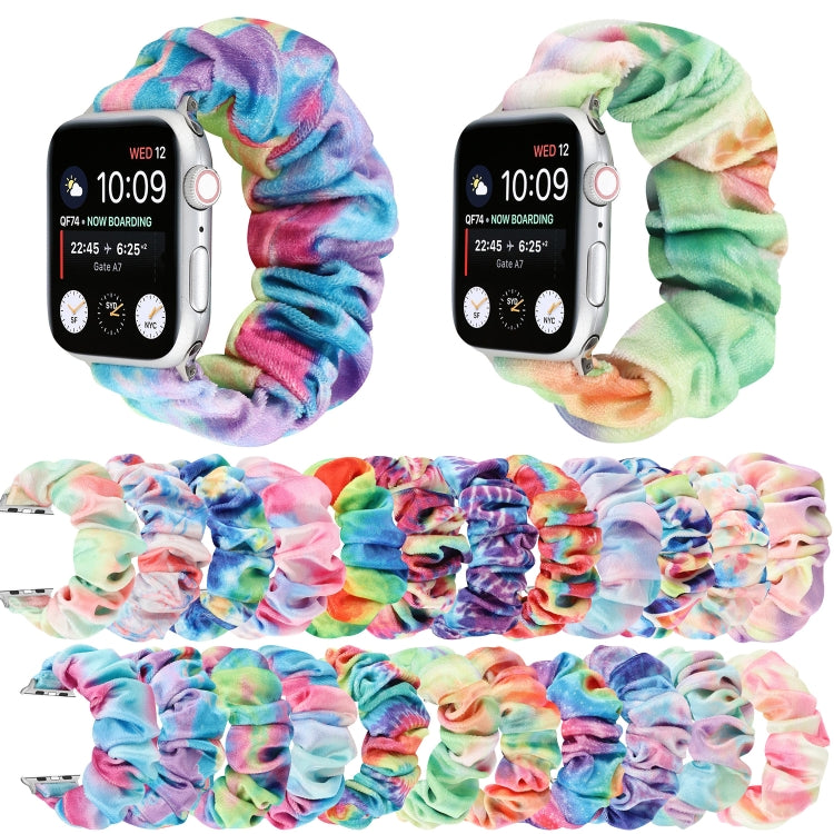 Cinturino per cinturino di ricambio con anello per capelli in flanella, For Apple Watch Ultra 49mm / Series 8&7 45mm / SE 2&6&SE&5&4 44mm / 3&2&1 42mm, For Apple Watch Series 7 45mm / 6 & SE & 5 & 4 44mm / 3 & 2 & 1 42mm