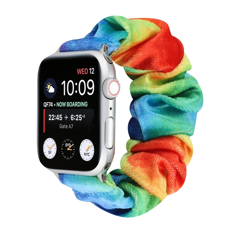 Cinturino per cinturino di ricambio con anello per capelli in flanella, For Apple Watch Series 8&7 41mm / SE 2&6&SE&5&4 40mm / 3&2&1 38mm, For Apple Watch Series 7 41mm / 6 & SE & 5 & 4 40mm / 3 & 2 & 1 38mm