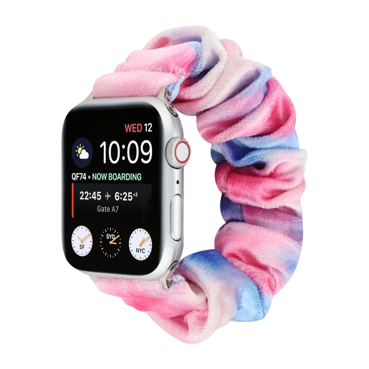 Cinturino per cinturino di ricambio con anello per capelli in flanella, For Apple Watch Series 8&7 41mm / SE 2&6&SE&5&4 40mm / 3&2&1 38mm, For Apple Watch Series 7 41mm / 6 & SE & 5 & 4 40mm / 3 & 2 & 1 38mm