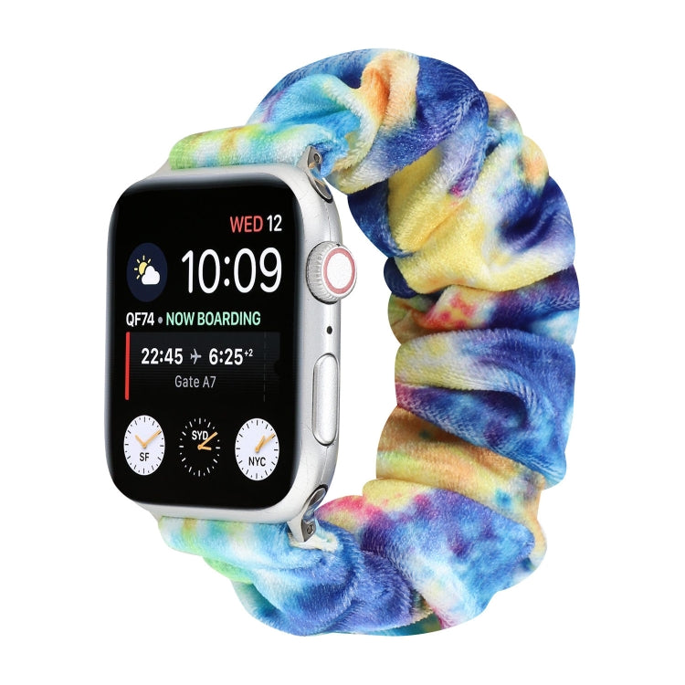 Cinturino per cinturino di ricambio con anello per capelli in flanella, For Apple Watch Series 8&7 41mm / SE 2&6&SE&5&4 40mm / 3&2&1 38mm, For Apple Watch Series 7 41mm / 6 & SE & 5 & 4 40mm / 3 & 2 & 1 38mm