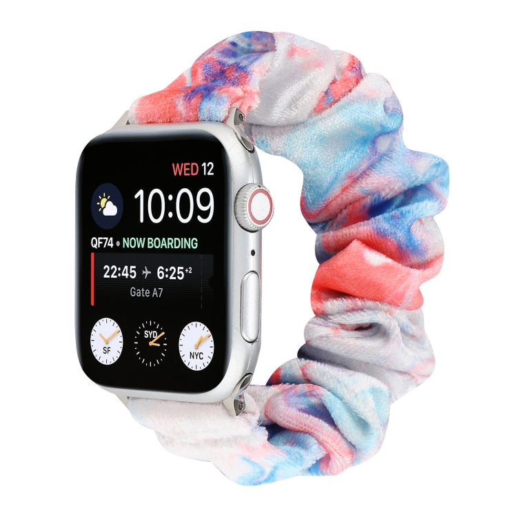 Cinturino per cinturino di ricambio con anello per capelli in flanella, For Apple Watch Series 8&7 41mm / SE 2&6&SE&5&4 40mm / 3&2&1 38mm, For Apple Watch Series 7 41mm / 6 & SE & 5 & 4 40mm / 3 & 2 & 1 38mm
