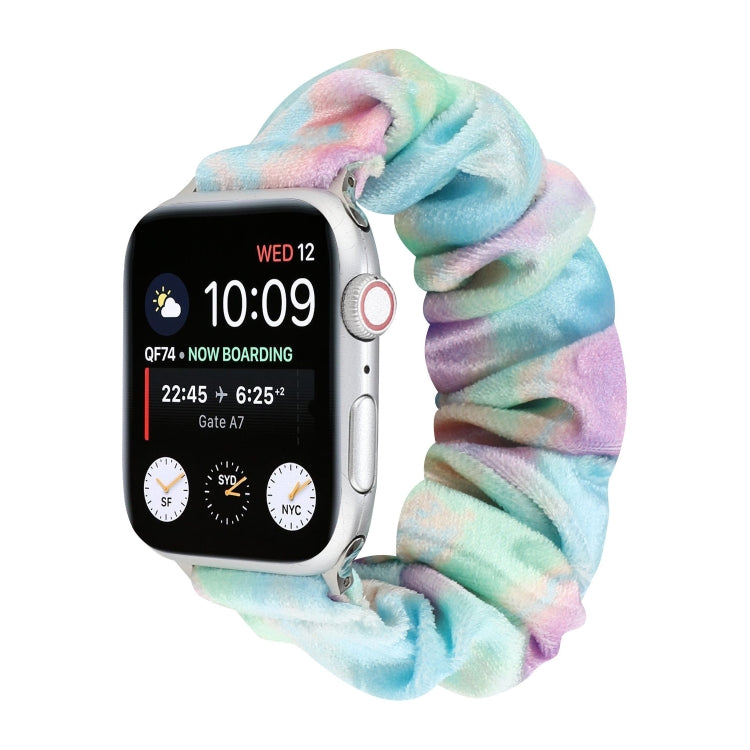 Cinturino per cinturino di ricambio con anello per capelli in flanella, For Apple Watch Series 8&7 41mm / SE 2&6&SE&5&4 40mm / 3&2&1 38mm, For Apple Watch Series 7 41mm / 6 & SE & 5 & 4 40mm / 3 & 2 & 1 38mm