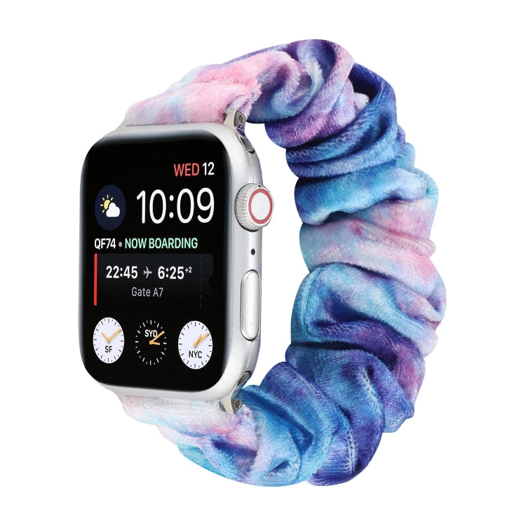 Cinturino per cinturino di ricambio con anello per capelli in flanella, For Apple Watch Series 8&7 41mm / SE 2&6&SE&5&4 40mm / 3&2&1 38mm, For Apple Watch Series 7 41mm / 6 & SE & 5 & 4 40mm / 3 & 2 & 1 38mm
