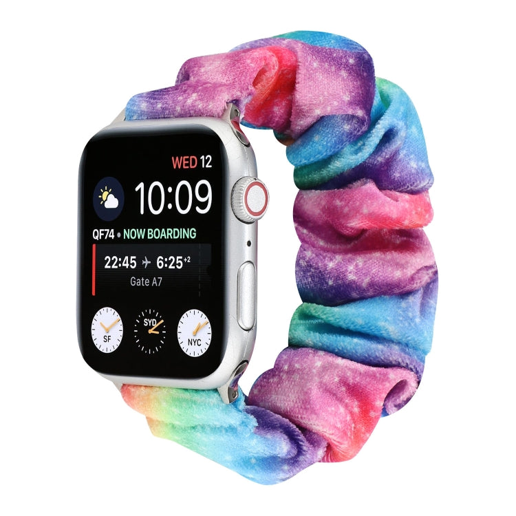 Cinturino per cinturino di ricambio con anello per capelli in flanella, For Apple Watch Series 8&7 41mm / SE 2&6&SE&5&4 40mm / 3&2&1 38mm, For Apple Watch Series 7 41mm / 6 & SE & 5 & 4 40mm / 3 & 2 & 1 38mm