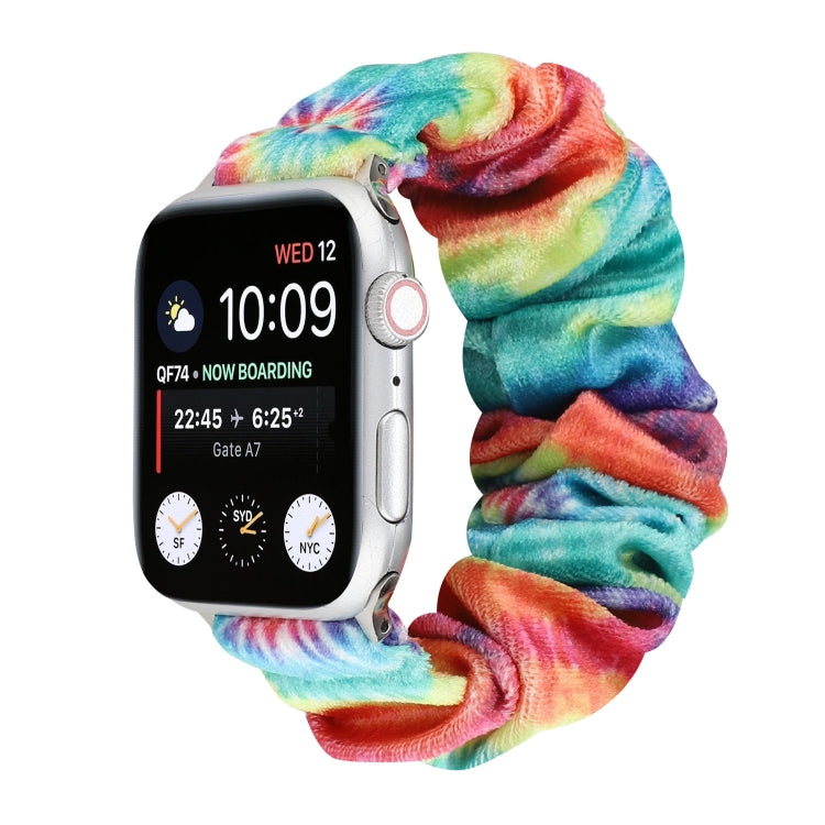 Cinturino per cinturino di ricambio con anello per capelli in flanella, For Apple Watch Series 8&7 41mm / SE 2&6&SE&5&4 40mm / 3&2&1 38mm, For Apple Watch Series 7 41mm / 6 & SE & 5 & 4 40mm / 3 & 2 & 1 38mm