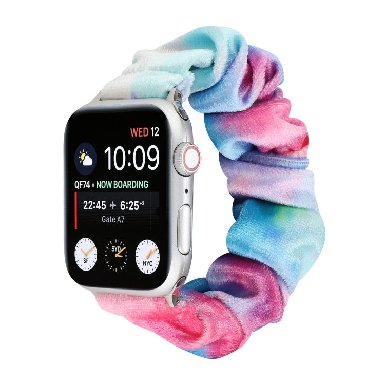 Cinturino per cinturino di ricambio con anello per capelli in flanella, For Apple Watch Series 8&7 41mm / SE 2&6&SE&5&4 40mm / 3&2&1 38mm, For Apple Watch Series 7 41mm / 6 & SE & 5 & 4 40mm / 3 & 2 & 1 38mm