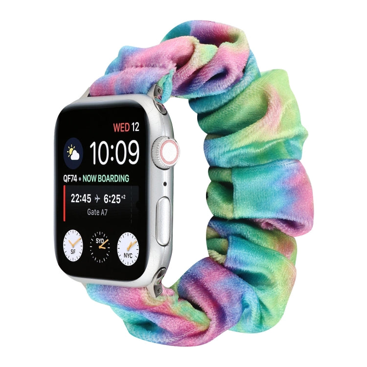 Cinturino per cinturino di ricambio con anello per capelli in flanella, For Apple Watch Series 8&7 41mm / SE 2&6&SE&5&4 40mm / 3&2&1 38mm, For Apple Watch Series 7 41mm / 6 & SE & 5 & 4 40mm / 3 & 2 & 1 38mm