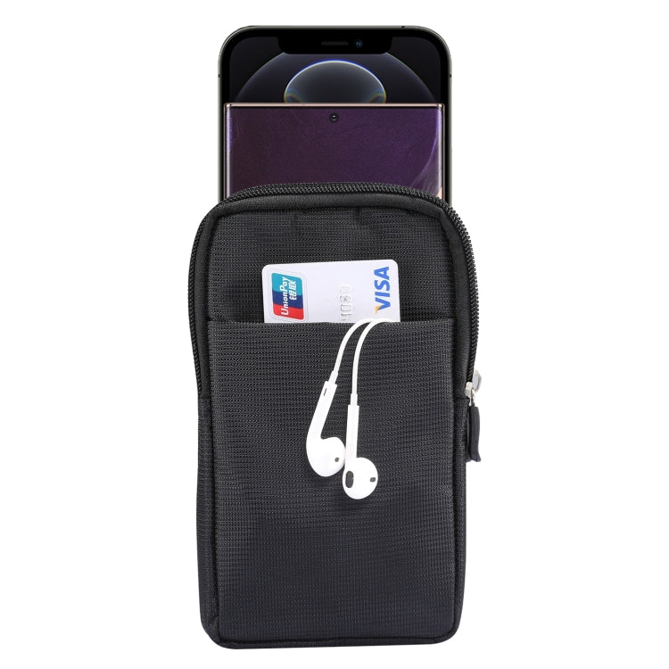 Sport Tempo libero Coulisse Piatto orizzontale Appeso Marsupio Custodia in pelle per telefono, adatta per smartphone da 6,7-6,9 pollici