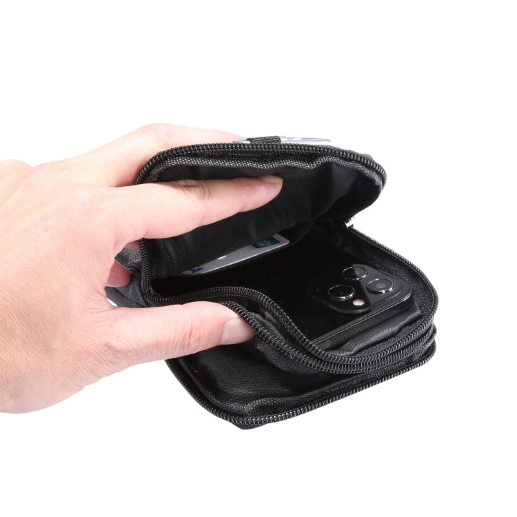 Sport Tempo libero Coulisse Piatto orizzontale Appeso Marsupio Custodia in pelle per telefono, adatta per smartphone da 6,7-6,9 pollici