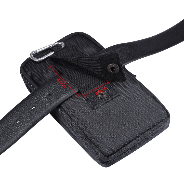 Sport Tempo libero Coulisse Piatto orizzontale Appeso Marsupio Custodia in pelle per telefono, adatta per smartphone da 6,7-6,9 pollici