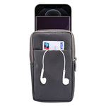 Sport Tempo libero Coulisse Piatto orizzontale Appeso Marsupio Custodia in pelle per telefono, adatta per smartphone da 6,7-6,9 pollici