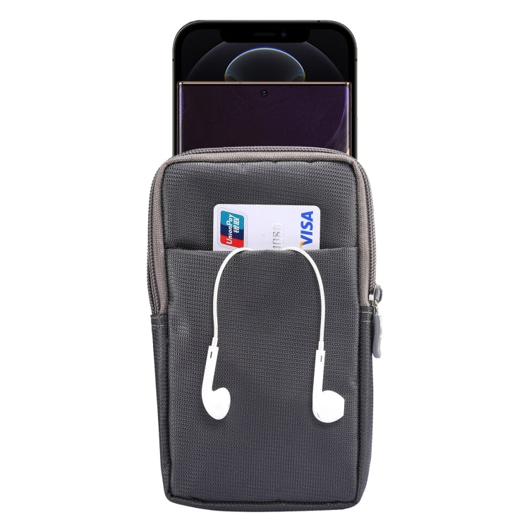 Sport Tempo libero Coulisse Piatto orizzontale Appeso Marsupio Custodia in pelle per telefono, adatta per smartphone da 6,7-6,9 pollici