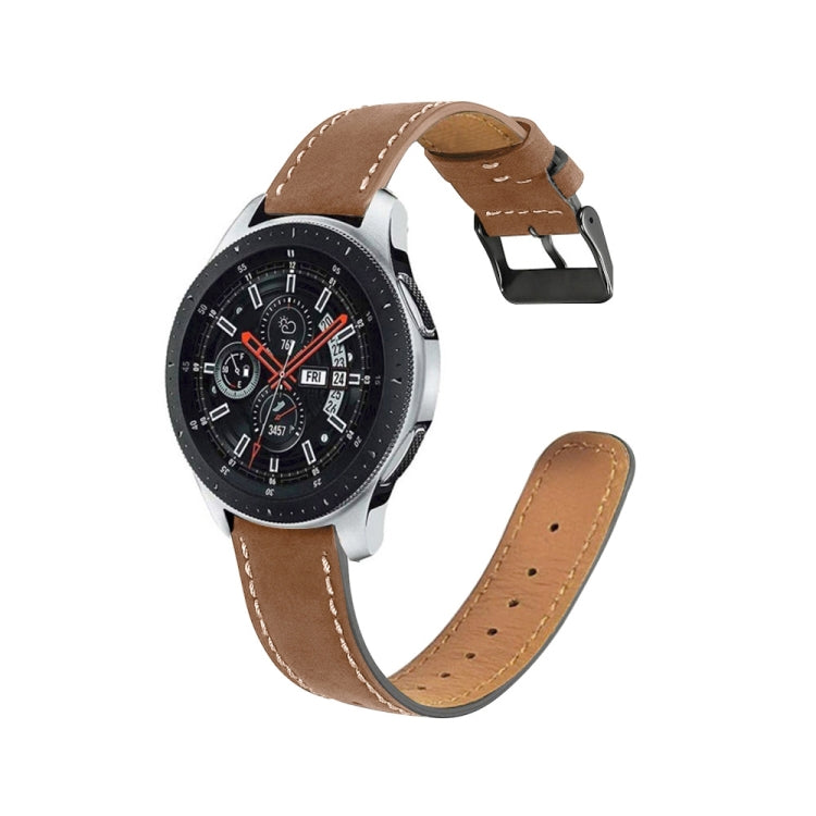 Cinturino di ricambio per cinturino di ricambio in vera pelle con coda tonda, For Samsung Galaxy Watch 3 41mm, For Samsung Galaxy Watch 3 45mm, For Samsung Galaxy Watch 42mm, For Samsung Galaxy Watch 46mm