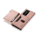 Borsa a portafoglio con cerniera quadrata Custodia posteriore in TPU + PU con supporto e fessure per carte e portafoglio e tracolla, For Huawei P40 Pro