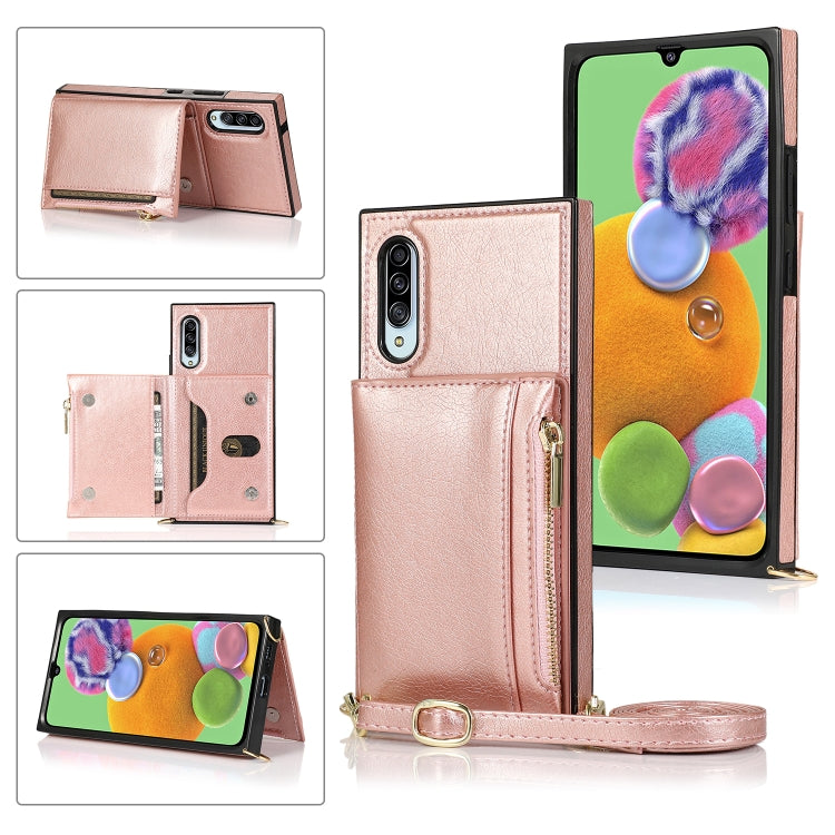 Custodia portafoglio TPU e PU con cerniera per Samsung Galaxy
