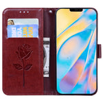 Custodia portafoglio in pelle PU rosa per iPhone 12/12 Pro
