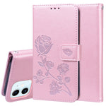 Custodia portafoglio in pelle PU rosa per iPhone 12/12 Pro