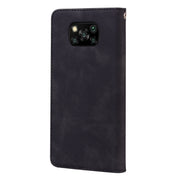 Custodia in pelle PU con vibrazione orizzontale magnetica aziendale smerigliata con supporto, slot per schede e cordino, For Xiaomi Poco X3 NFC