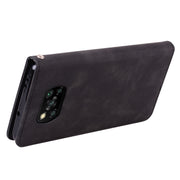 Custodia in pelle PU con vibrazione orizzontale magnetica aziendale smerigliata con supporto, slot per schede e cordino, For Xiaomi Poco X3 NFC